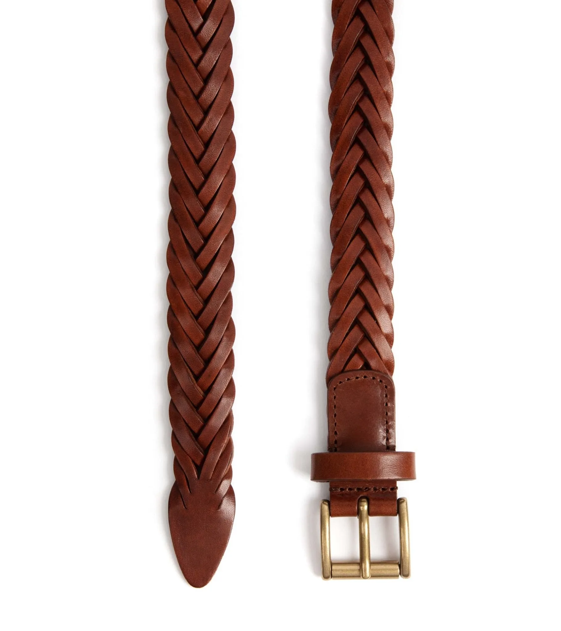 Anderson's Braided Leather Belt: Honey