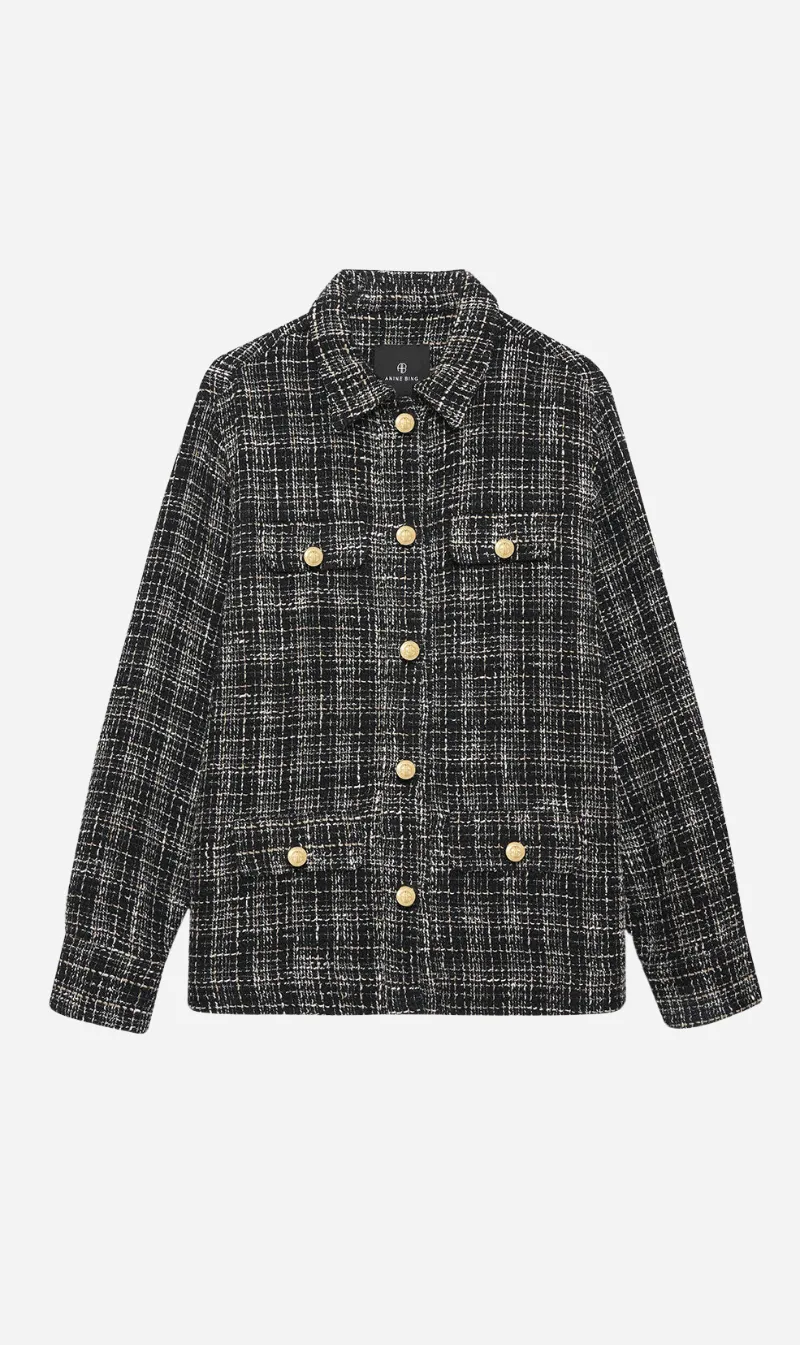  Anine Bing      Corey Jacket - Metallic Plaid 