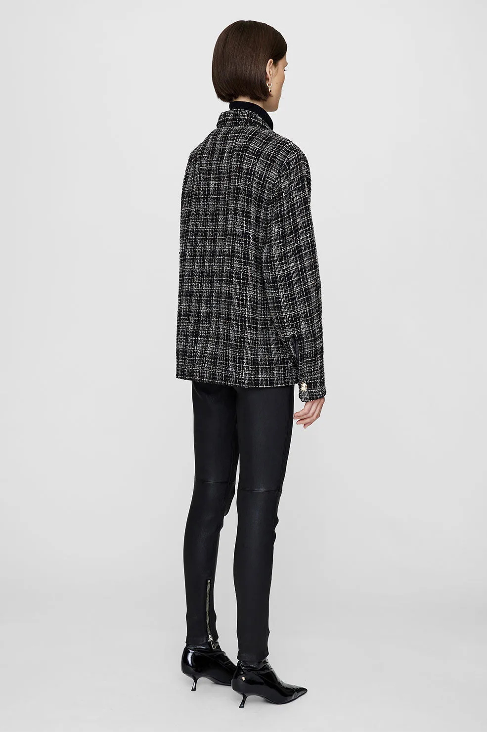  Anine Bing      Corey Jacket - Metallic Plaid 