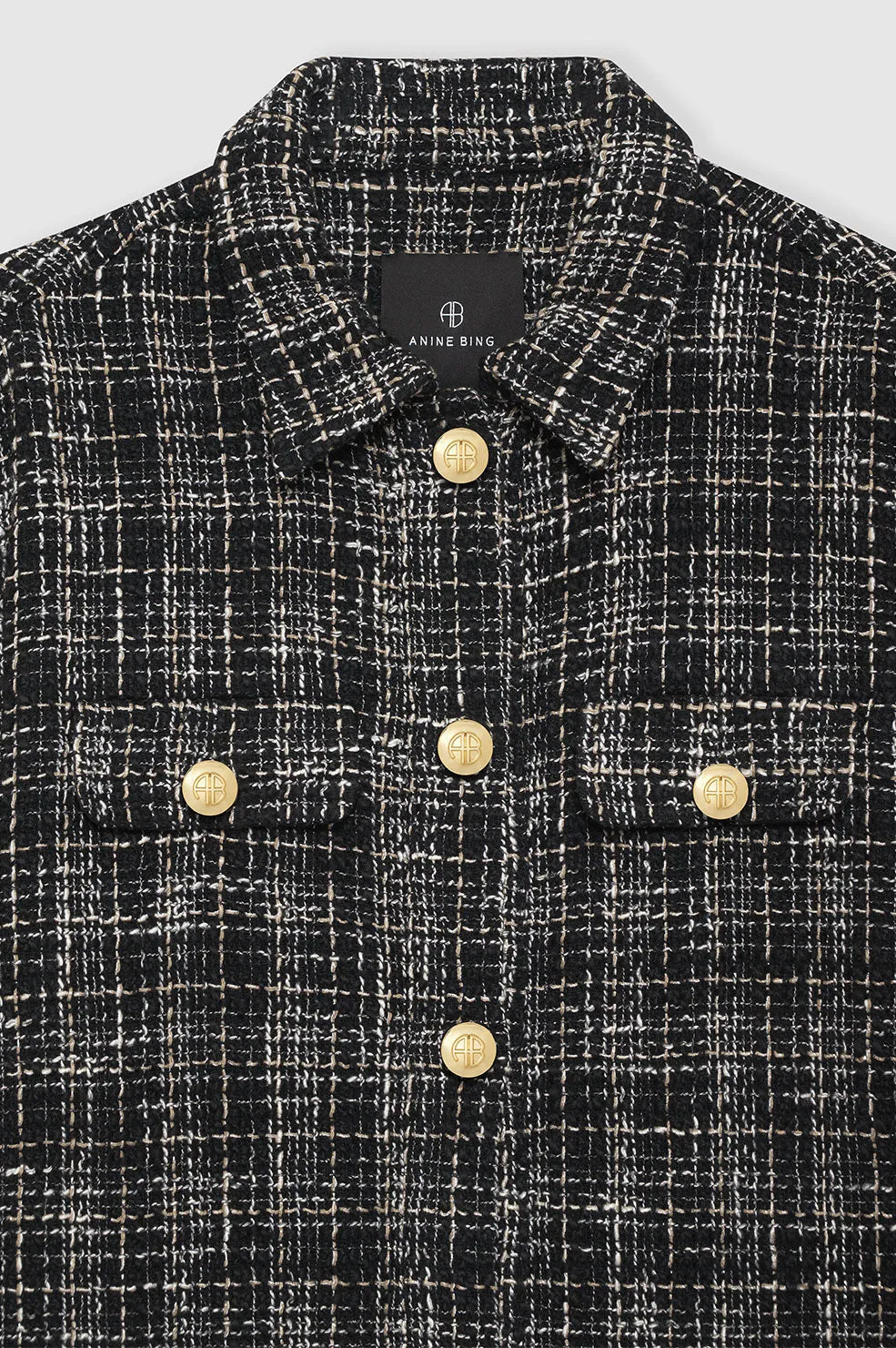  Anine Bing      Corey Jacket - Metallic Plaid 