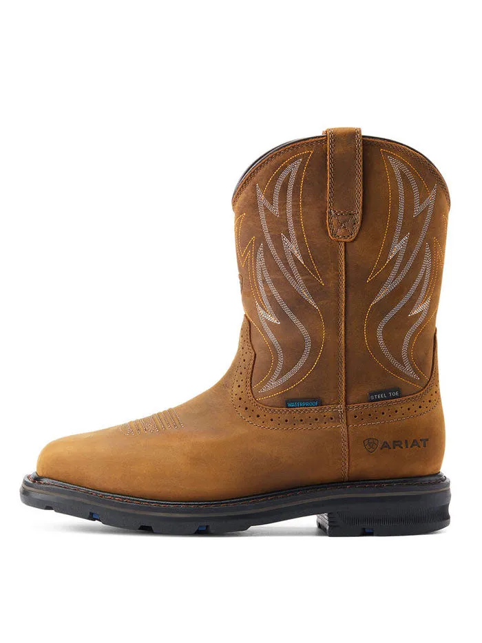 Ariat 10044544 Mens Sierra Shock Shield H20 Steel Toe Distressed Brown