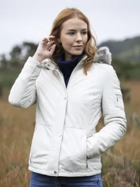 Armathwaite Leather Coat in White