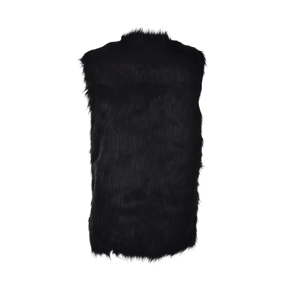 Arrival Warm Women Sleeveless Coat Fur Vest Faux Fur Coat Vest SM6