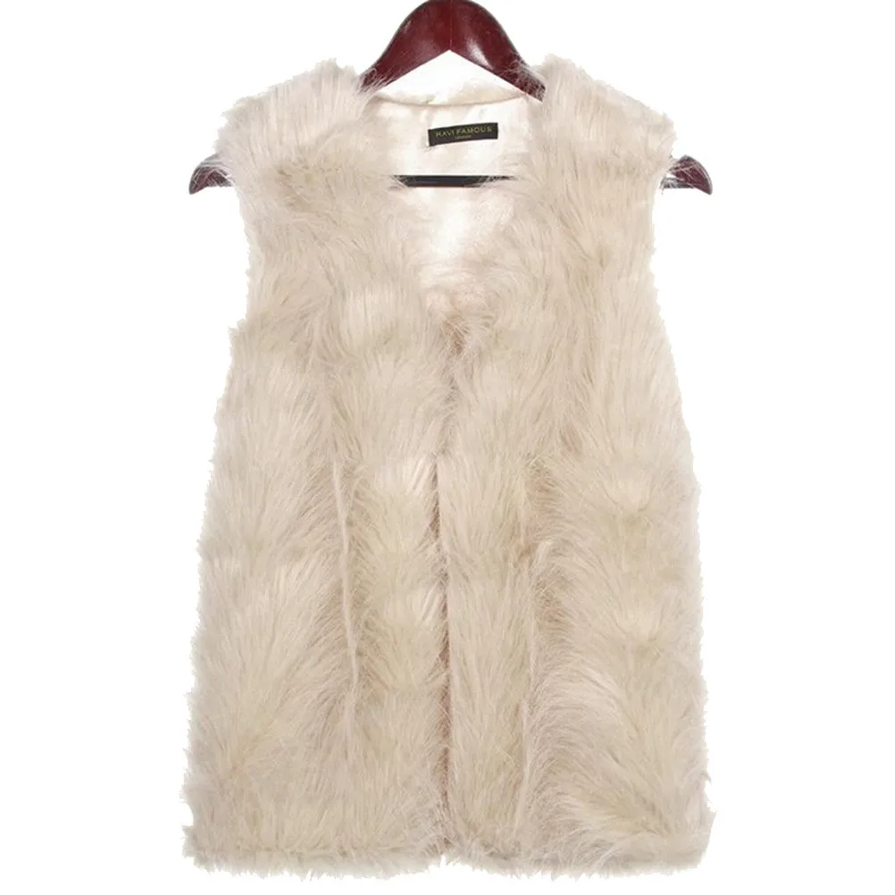 Arrival Warm Women Sleeveless Coat Fur Vest Faux Fur Coat Vest SM6