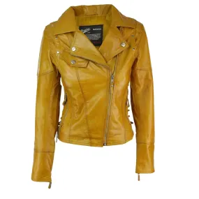 Biker Leather Jacket with Zipper Sleeves | Jacket for Women | Kilt and Jacks