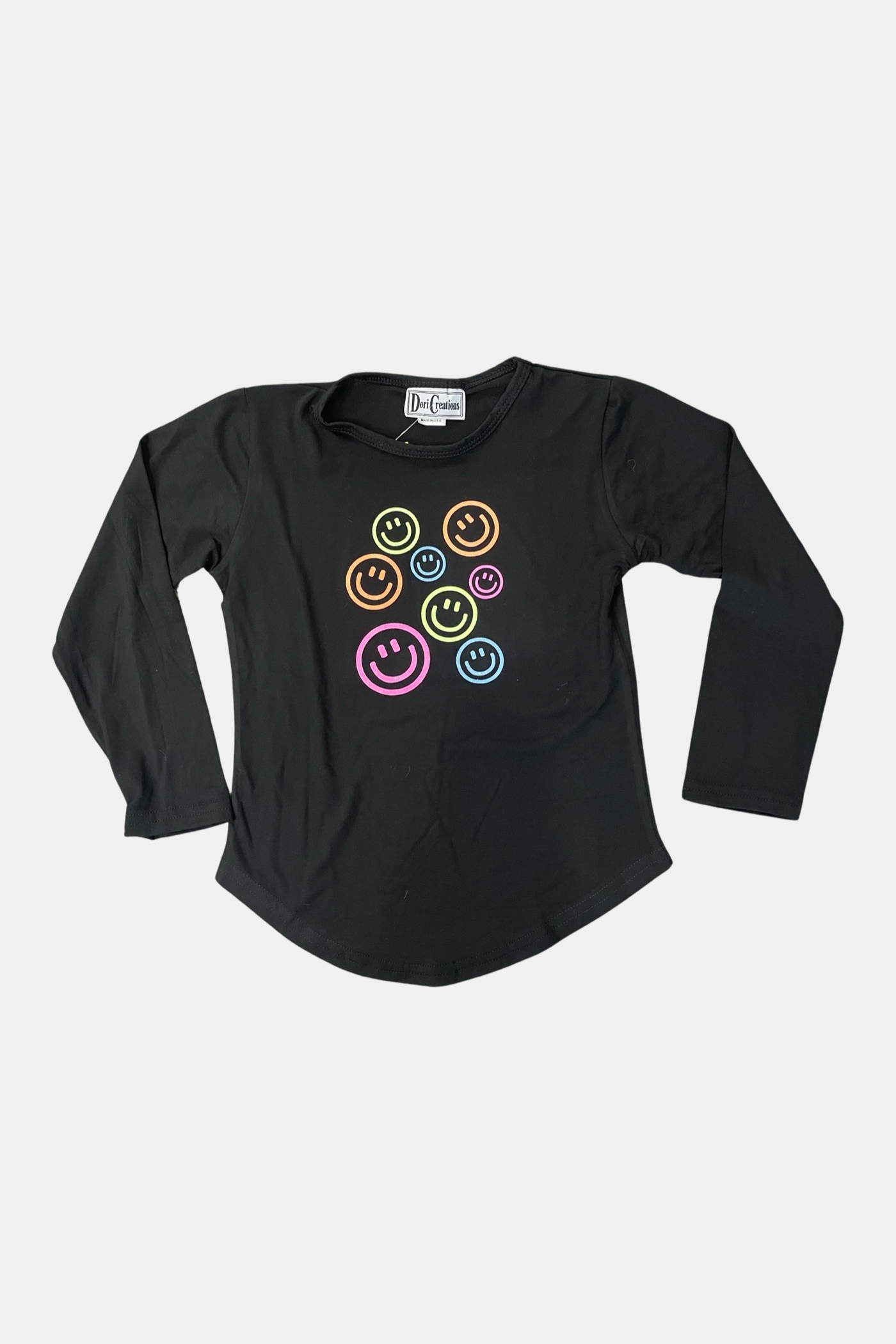 Black Smiley Long Sleeve Tee