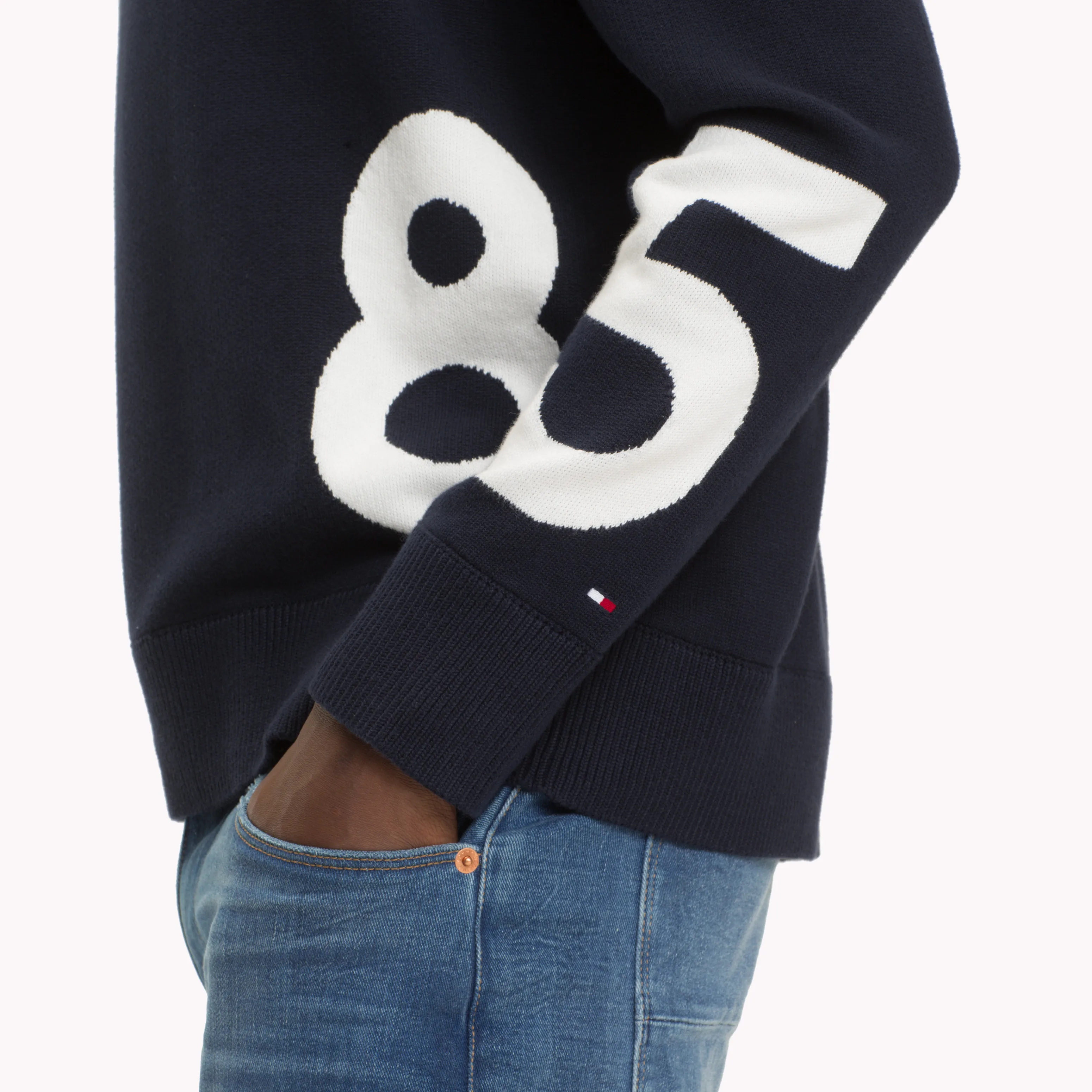 Blue Pure Cotton Relaxed Fit Jumper | Sweatshirts & Hoodies | Tommy Hilfiger