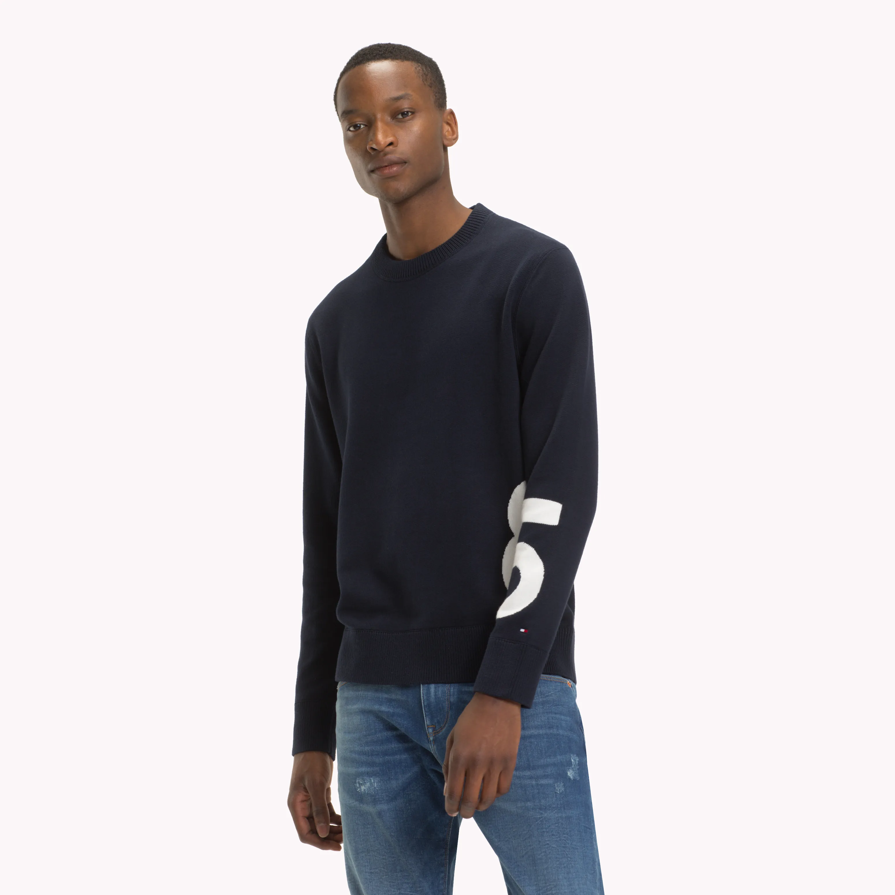 Blue Pure Cotton Relaxed Fit Jumper | Sweatshirts & Hoodies | Tommy Hilfiger