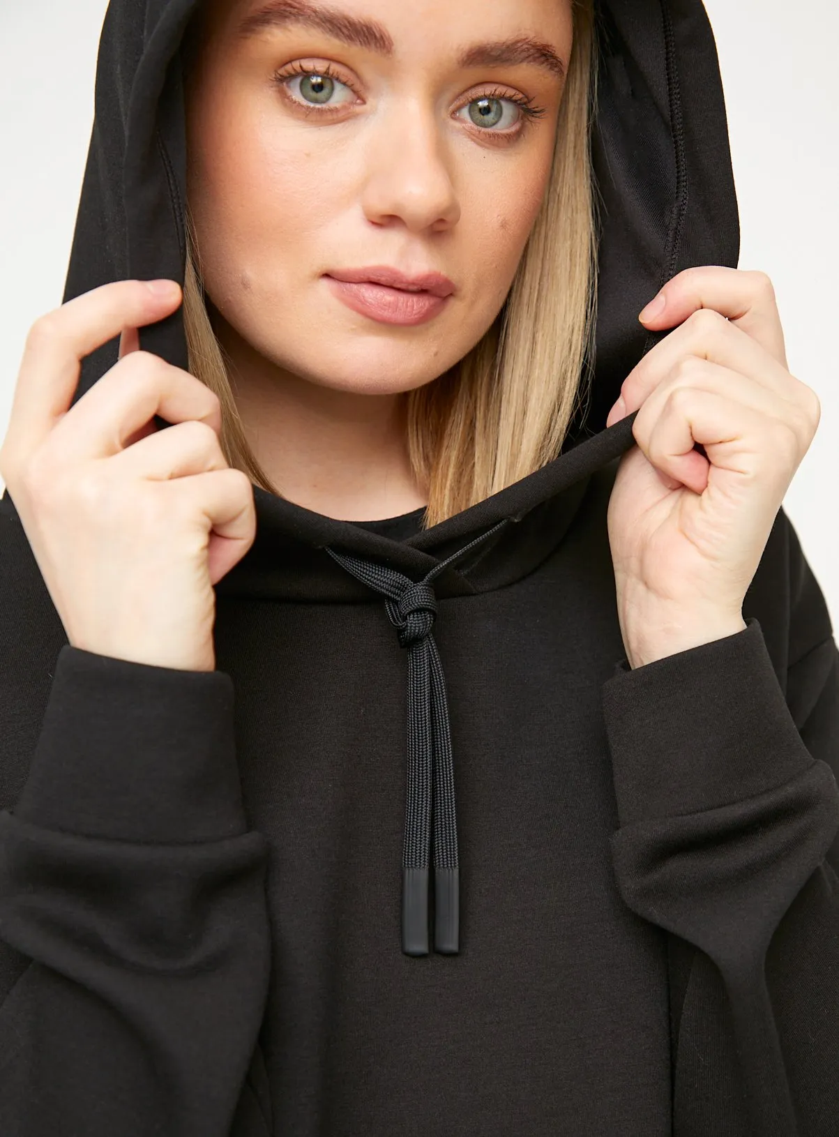 Buy Active Black Oversized Scuba Hoodie S | Hoodies and sweatshirts | Tu