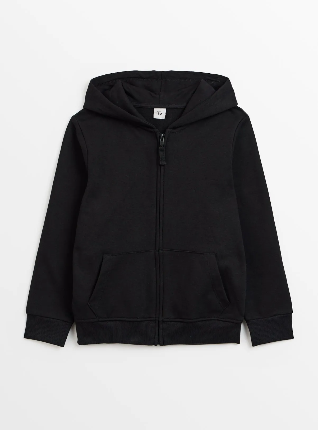 Buy Black Zip-Through Hoodie 9 years | Jumpers and hoodies | Tu