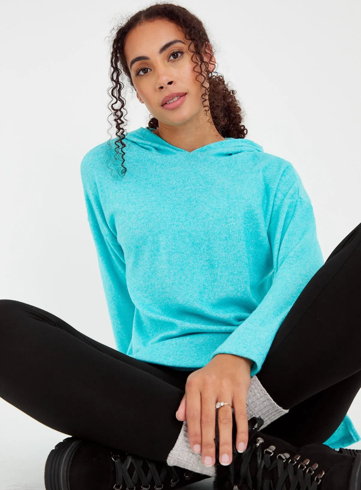 Buy Turquoise Soft Touch Coord Hoodie 18 | Hoodies and sweatshirts | Tu