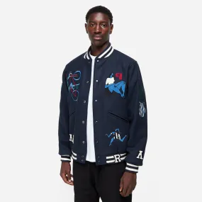 by Parra Run & Sit Bike Varsity Jacket