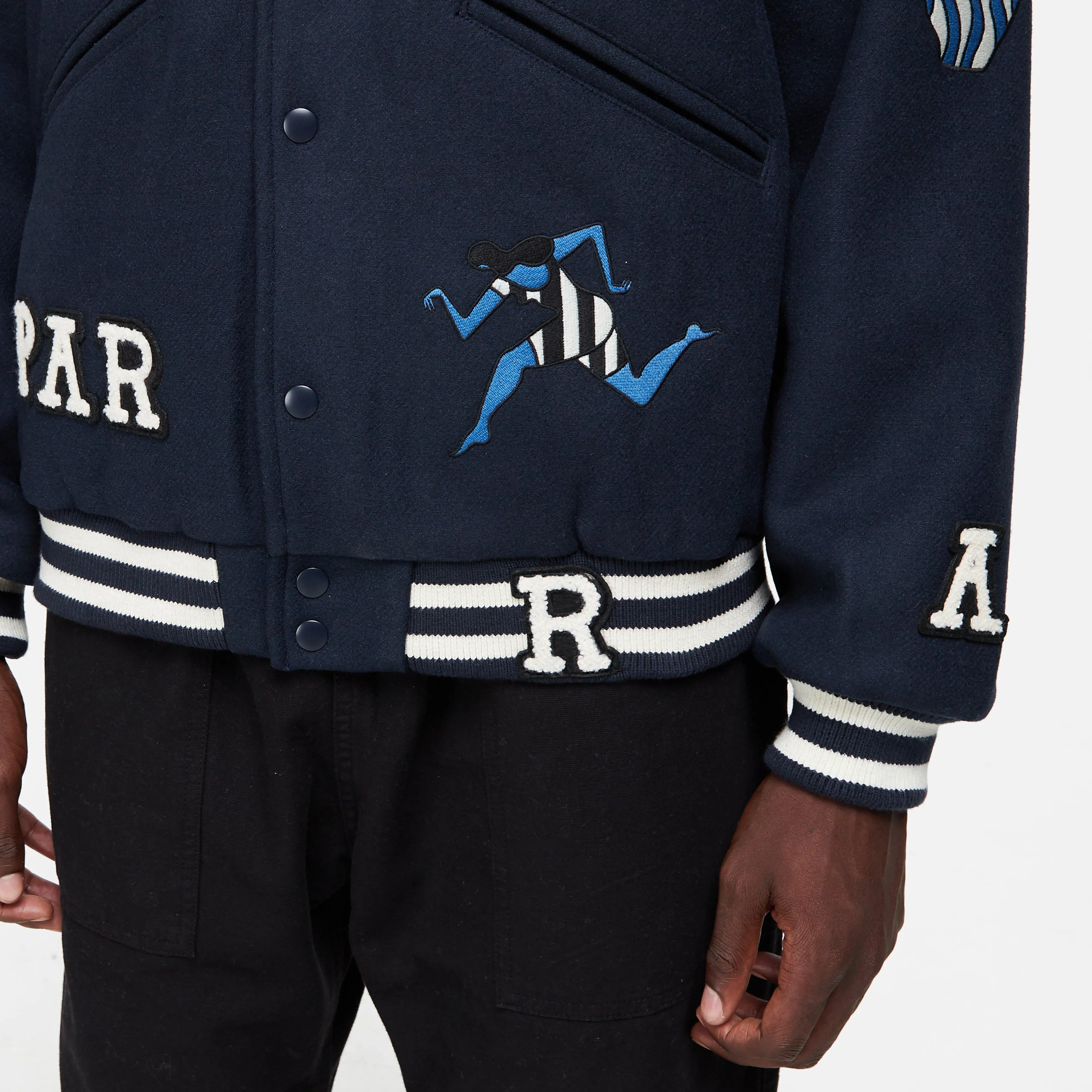 by Parra Run & Sit Bike Varsity Jacket