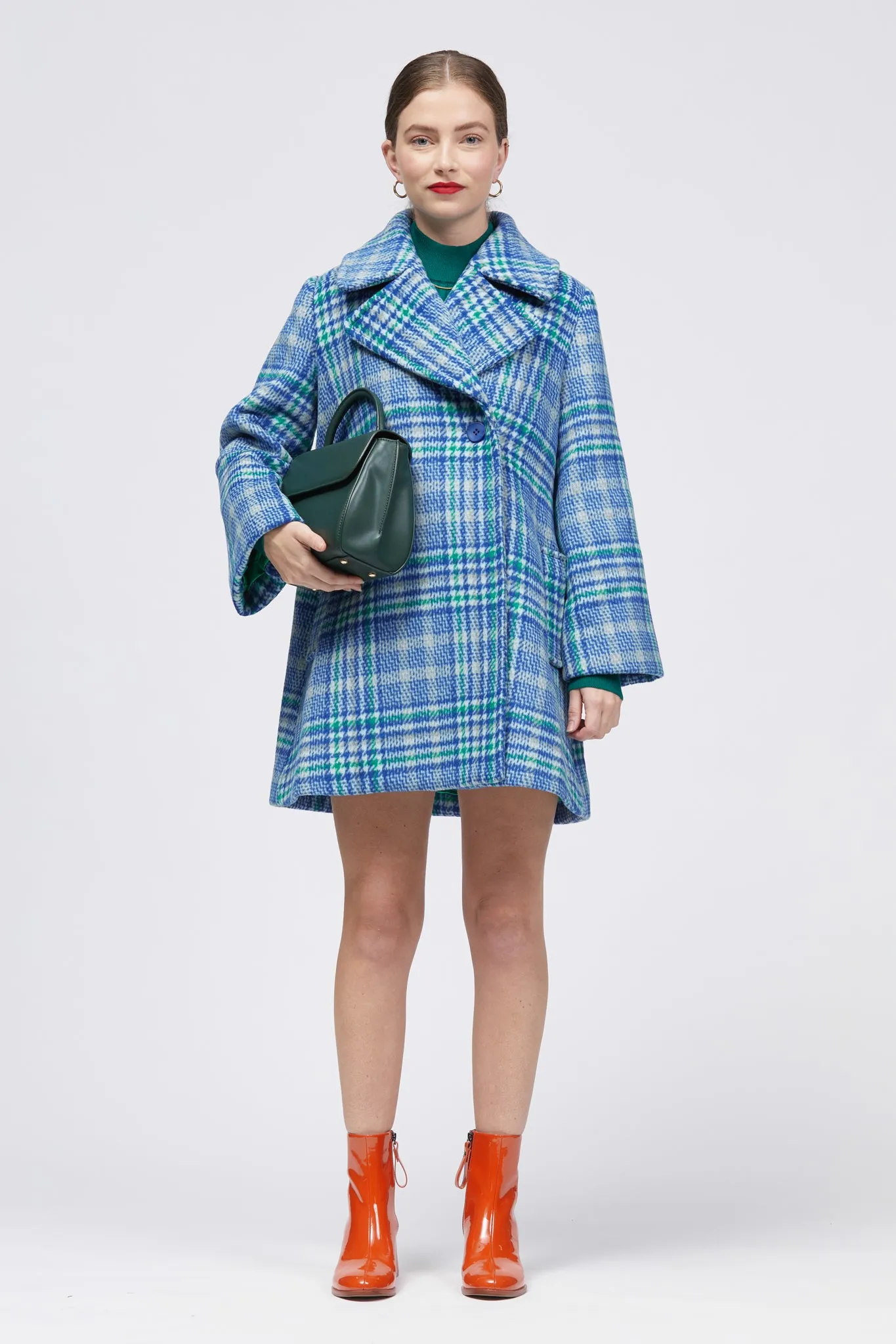 Cantabrian Coat Green/Blue Check