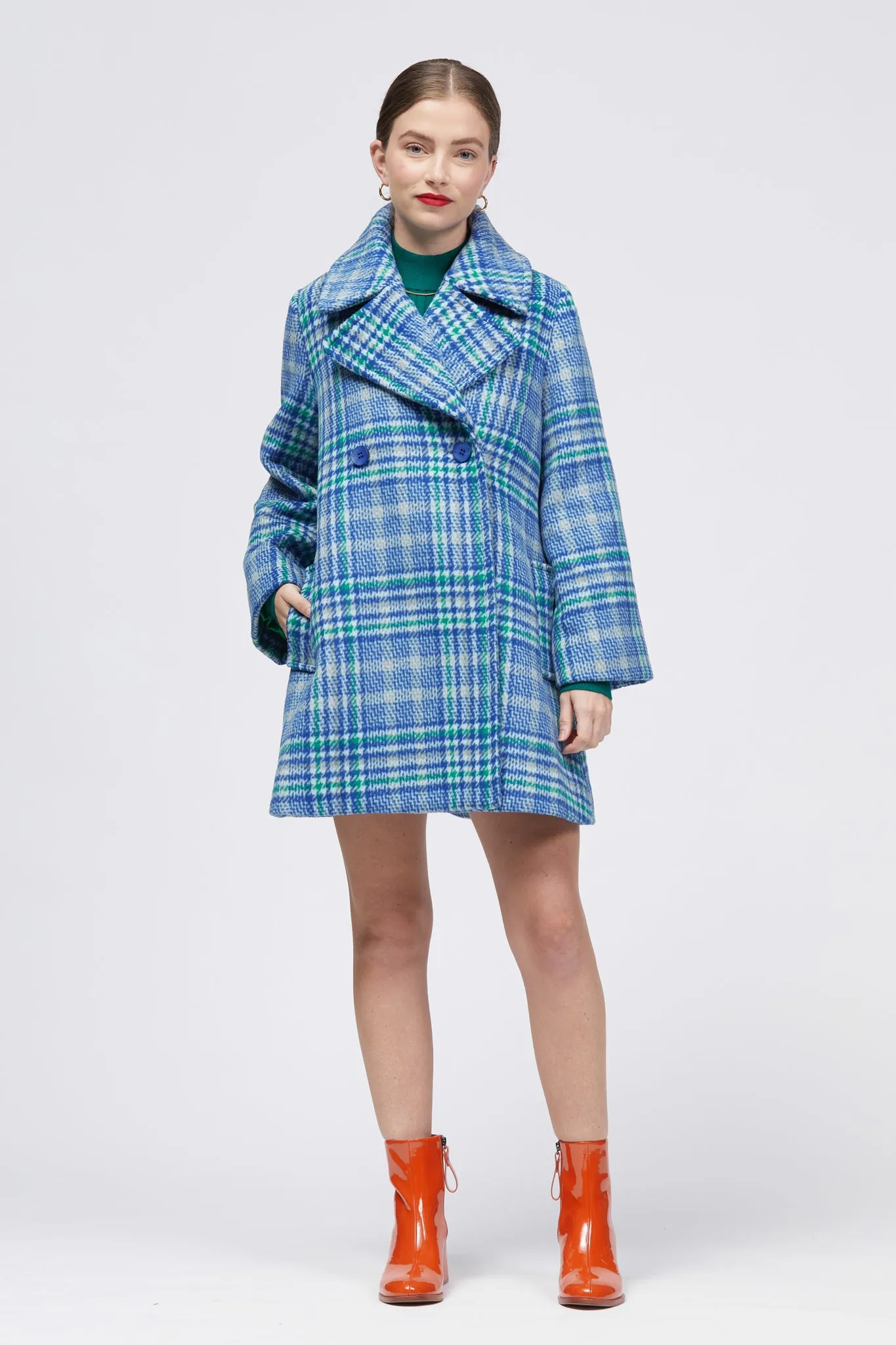 Cantabrian Coat Green/Blue Check