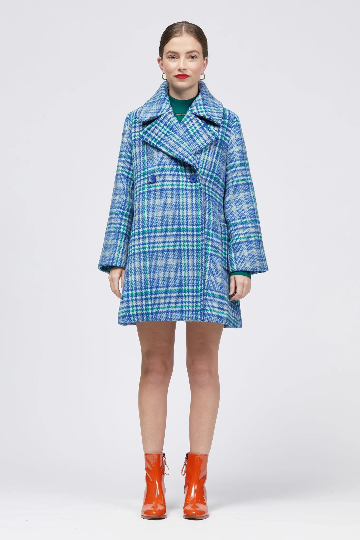 Cantabrian Coat Green/Blue Check