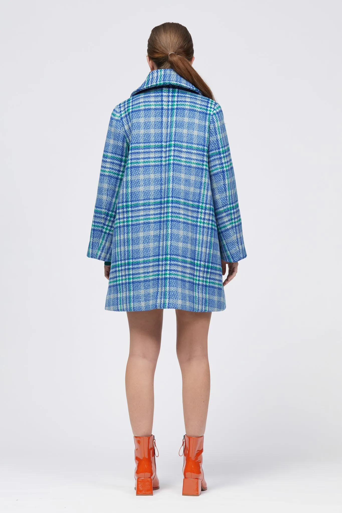 Cantabrian Coat Green/Blue Check