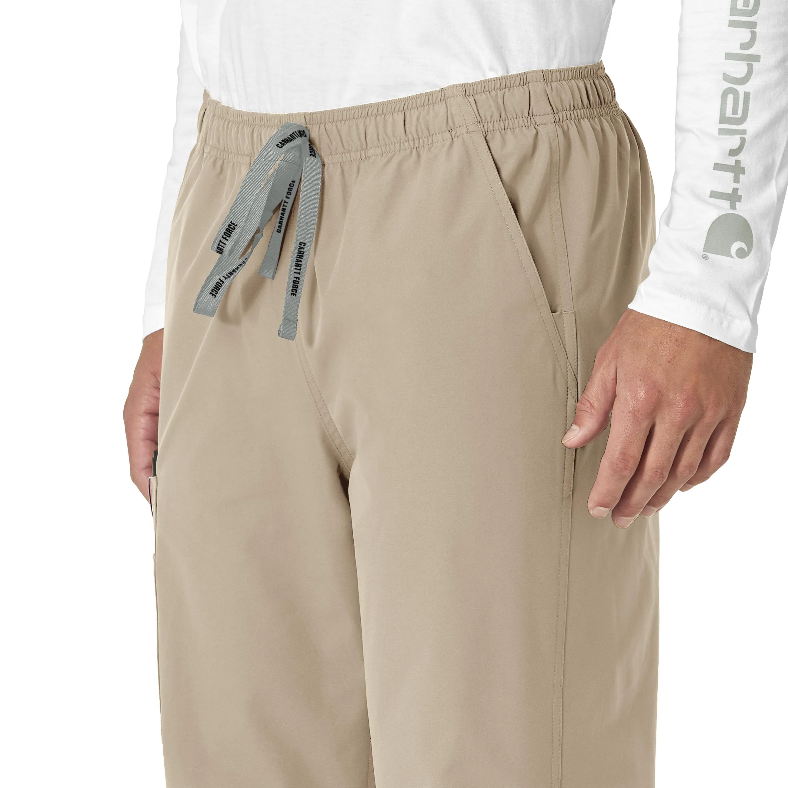 Carhartt Force Essentials Unisex Elastic Waist Cargo Scrub Pant - Khaki