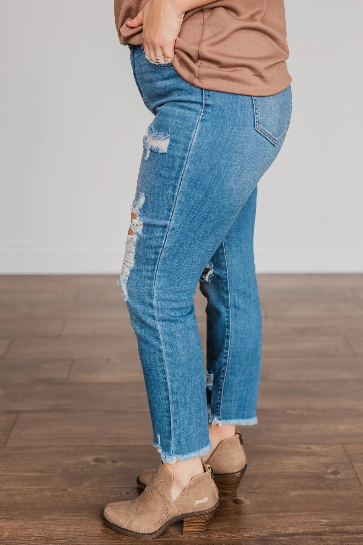 Cello Distressed Skinny Jeans- Athena Wash