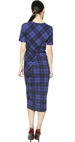 Checked Stretch Dress