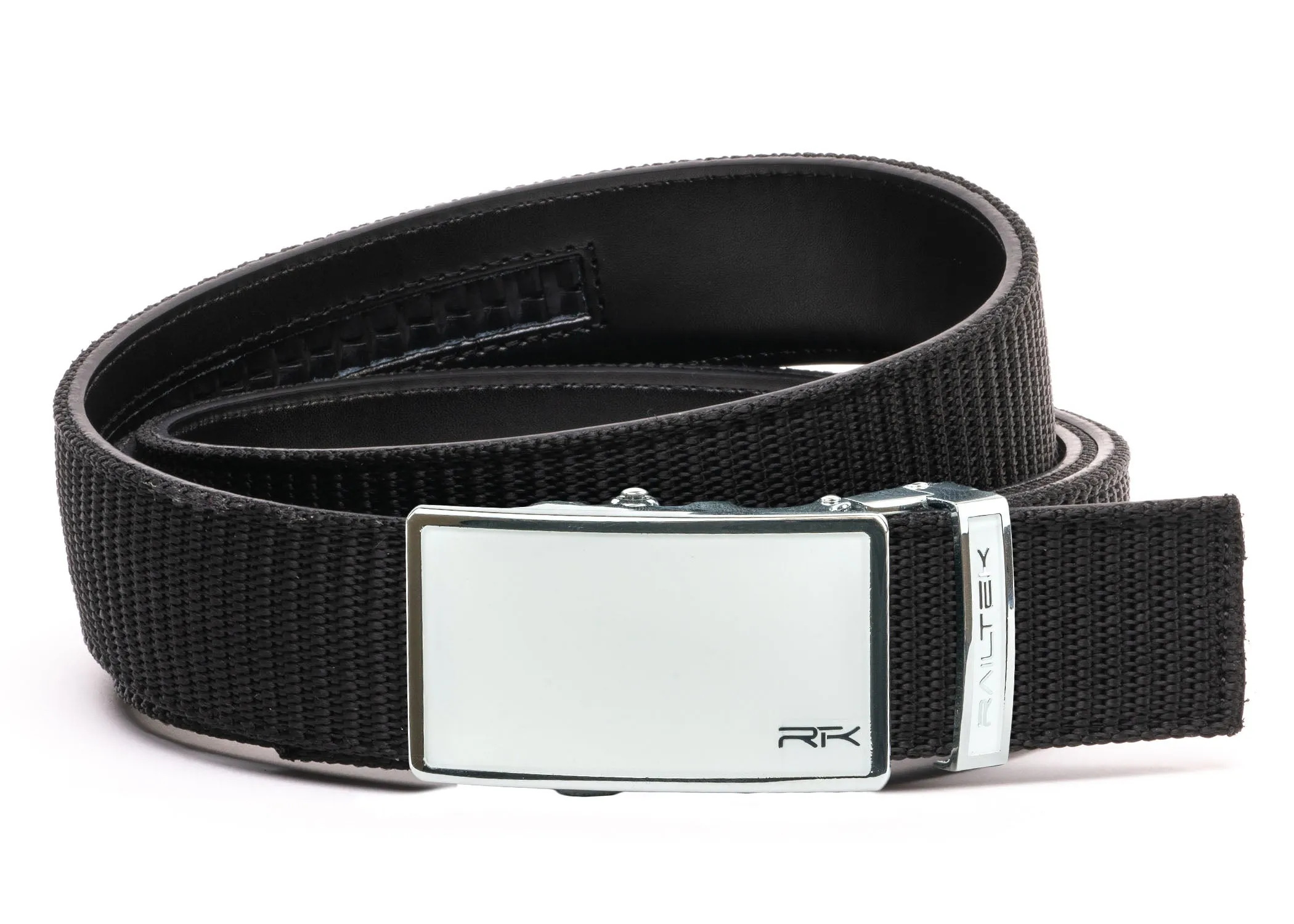 Chrome White Railtek Belt