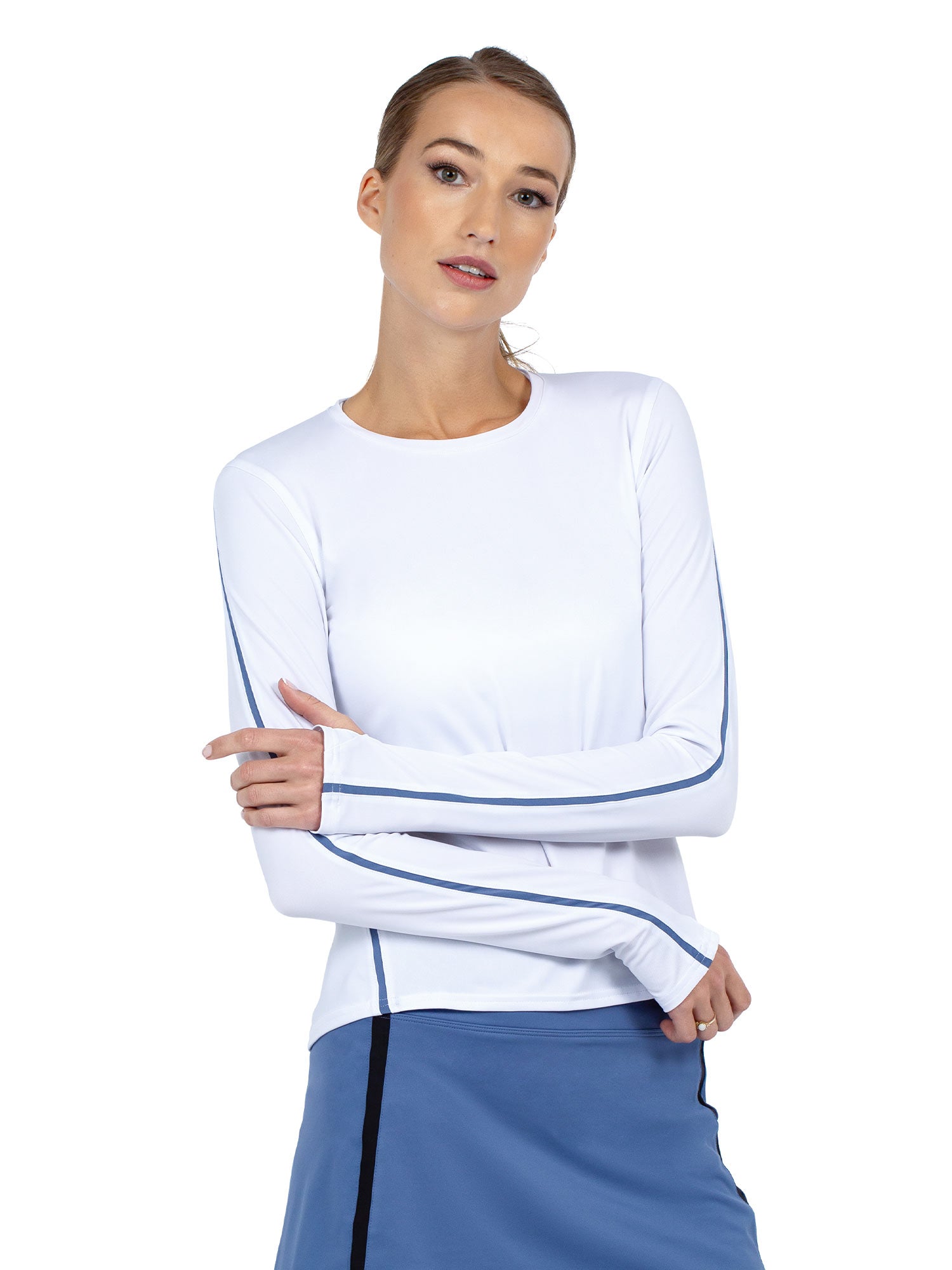 Classic Long Sleeve Crew - White/Palladian