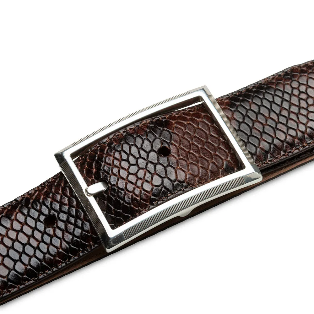 Classic Snake-Print Calfskin Belt