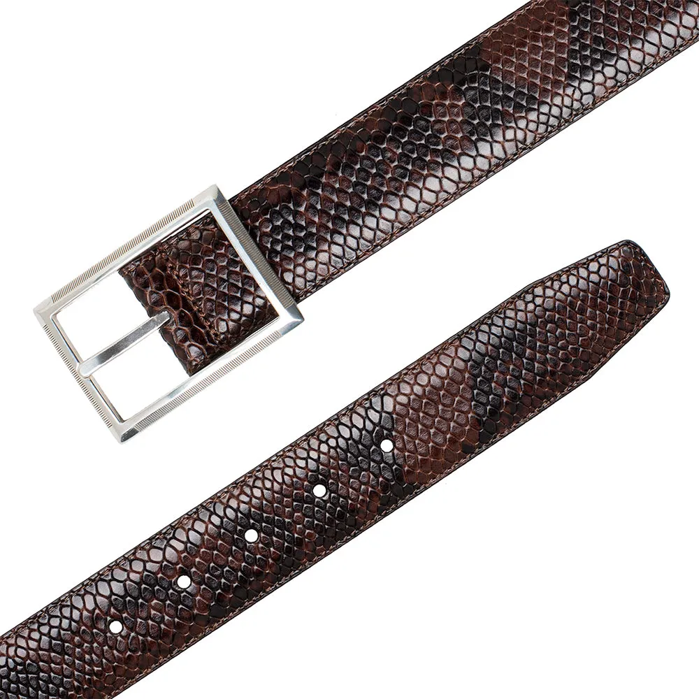 Classic Snake-Print Calfskin Belt