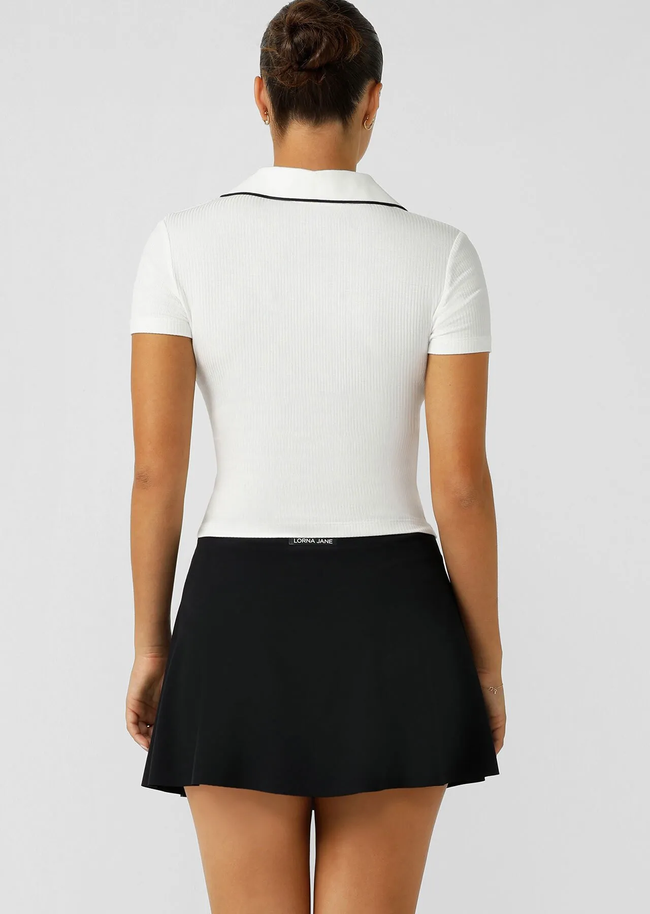 Courtside Cropped Polo | Short Sleeve | Lorna Jane Australia