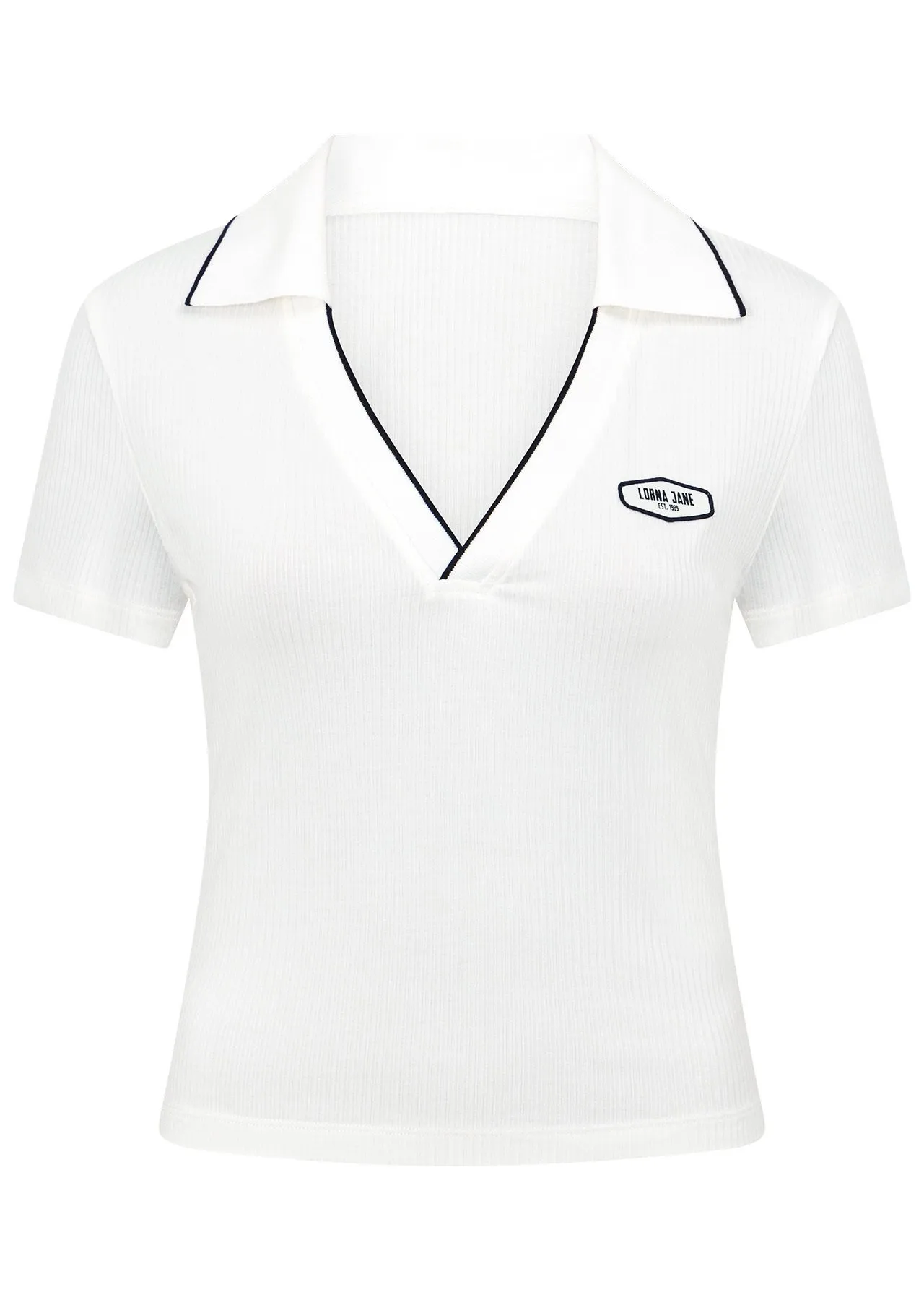 Courtside Cropped Polo | Short Sleeve | Lorna Jane Australia