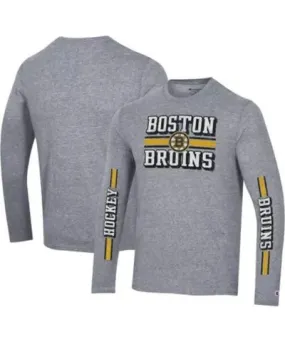 Cutter & Buck Men's NHL Tri-Blend Dual-Stripe Long Sleeve T-Shirt