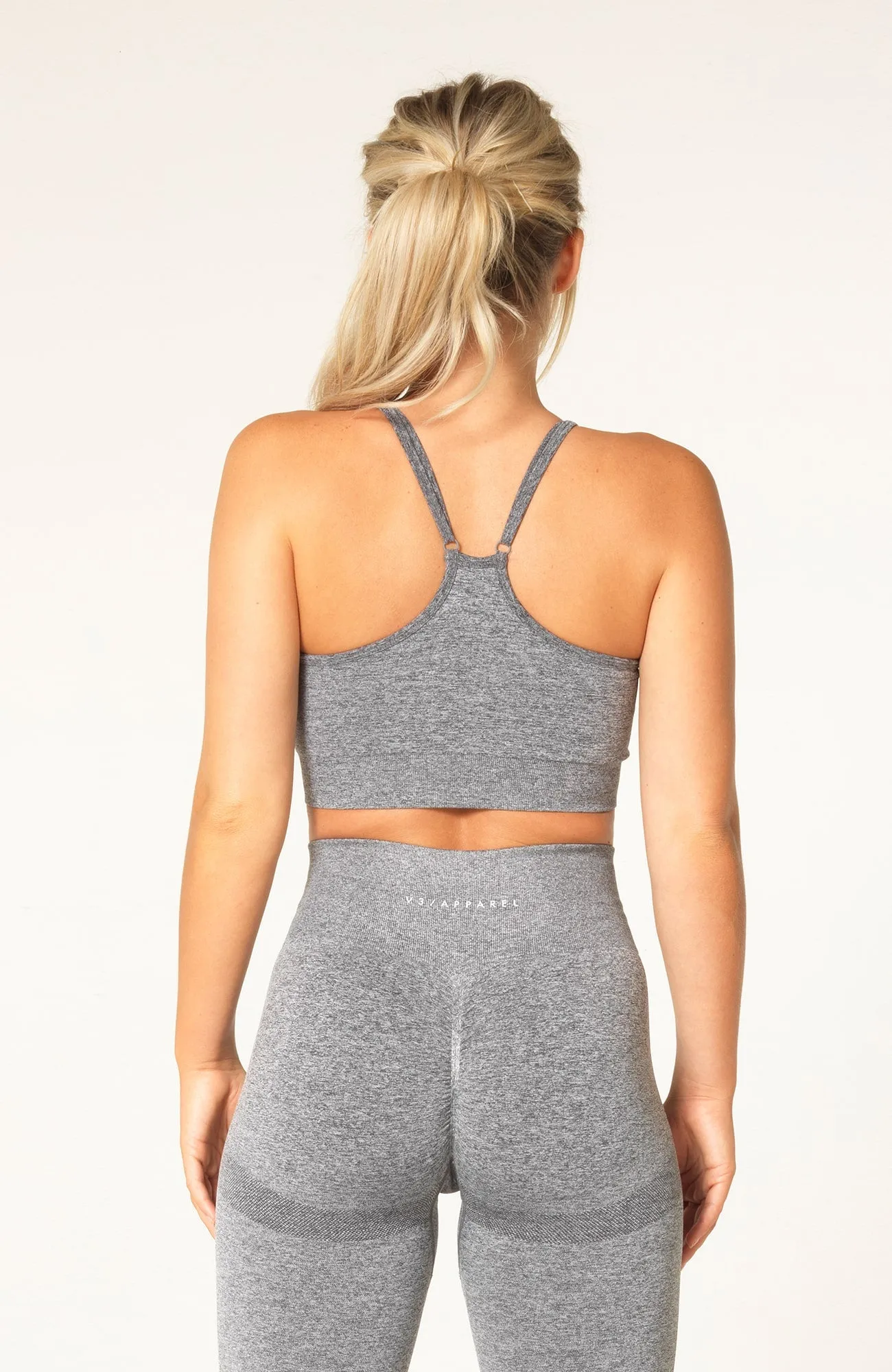 Define Seamless Scrunch Sports Bra - Grey Marl