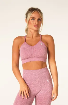 Define Seamless Scrunch Sports Bra - Pink Marl