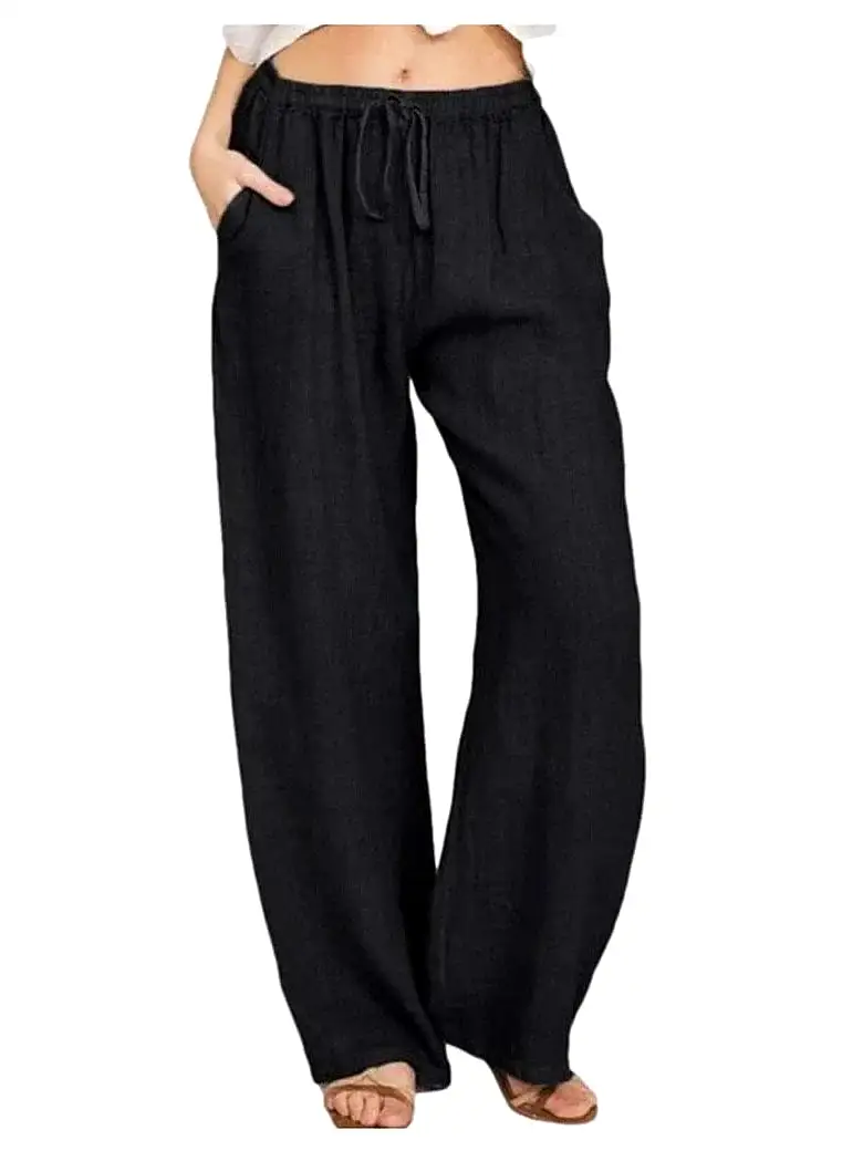 Elevate Everyday Style with Women's Wide Leg Drawstring Chinos