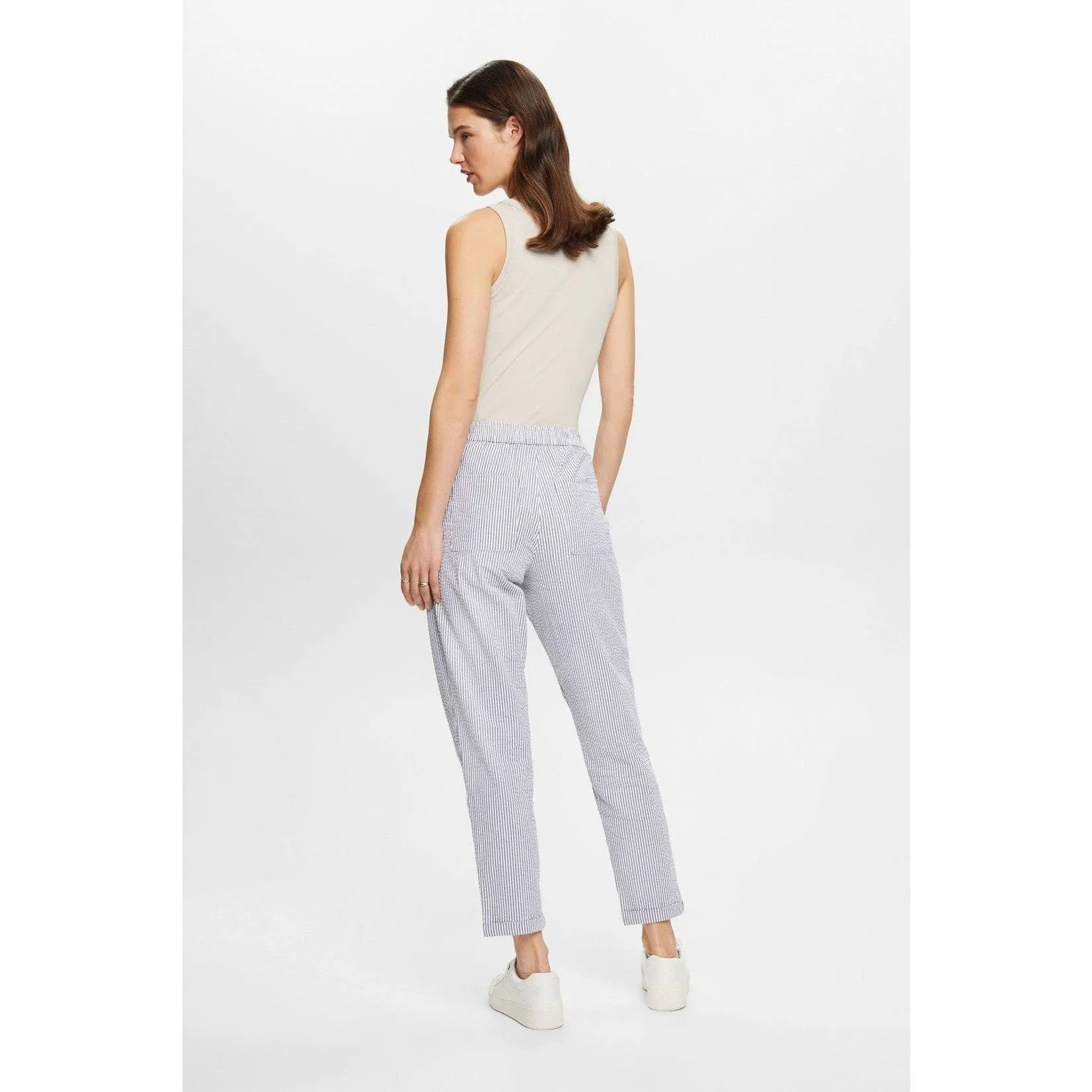 Esprit ES-Seersucker Elastic Waist Pant