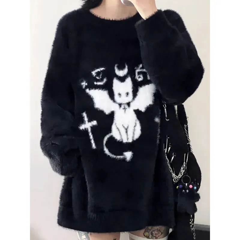 Evil Kitty- the Evil Kitty Fuzzy Sweater