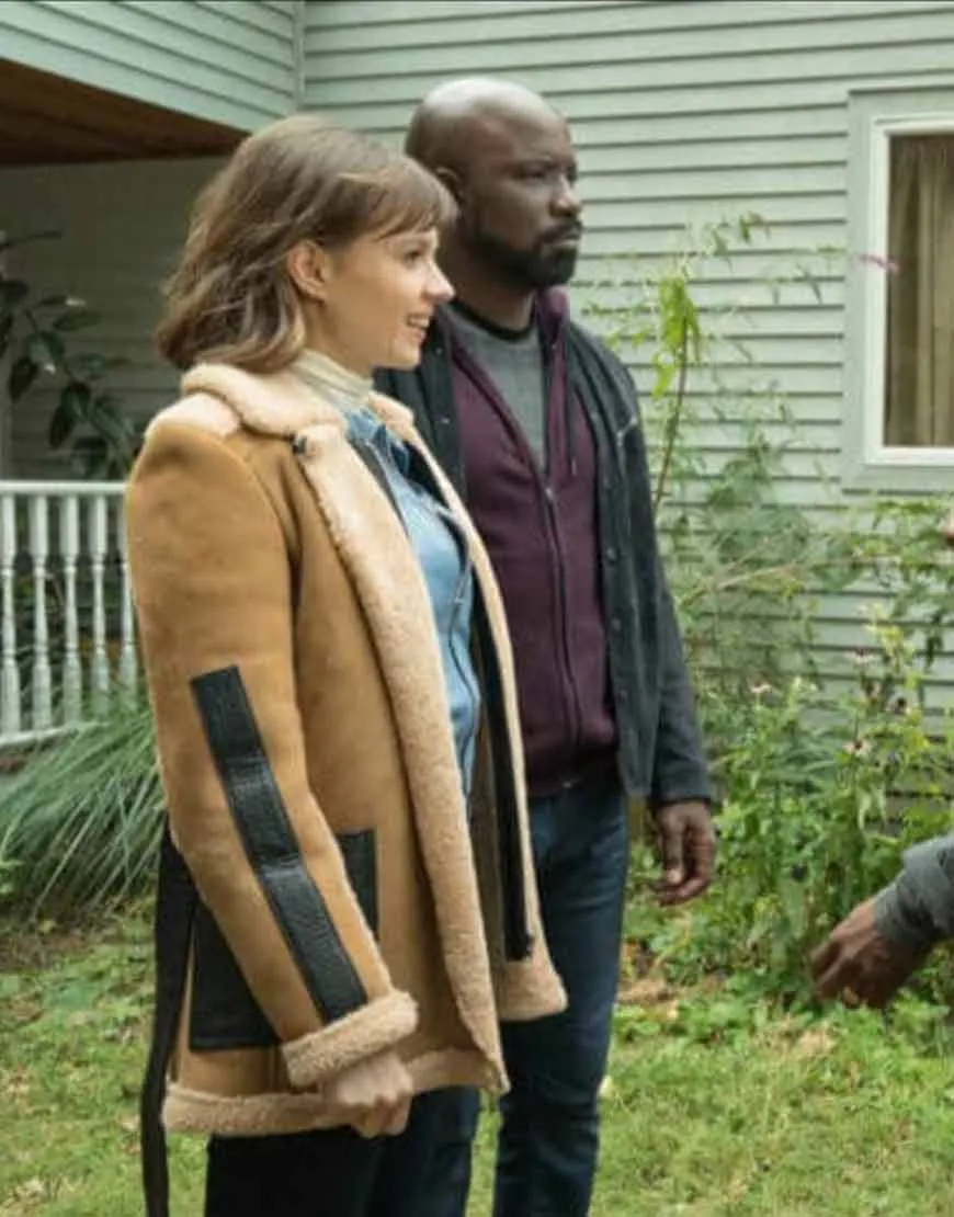 Evil S02 Katja Herbers Shearling Jacket | Kristen Bouchard Brown Jacket