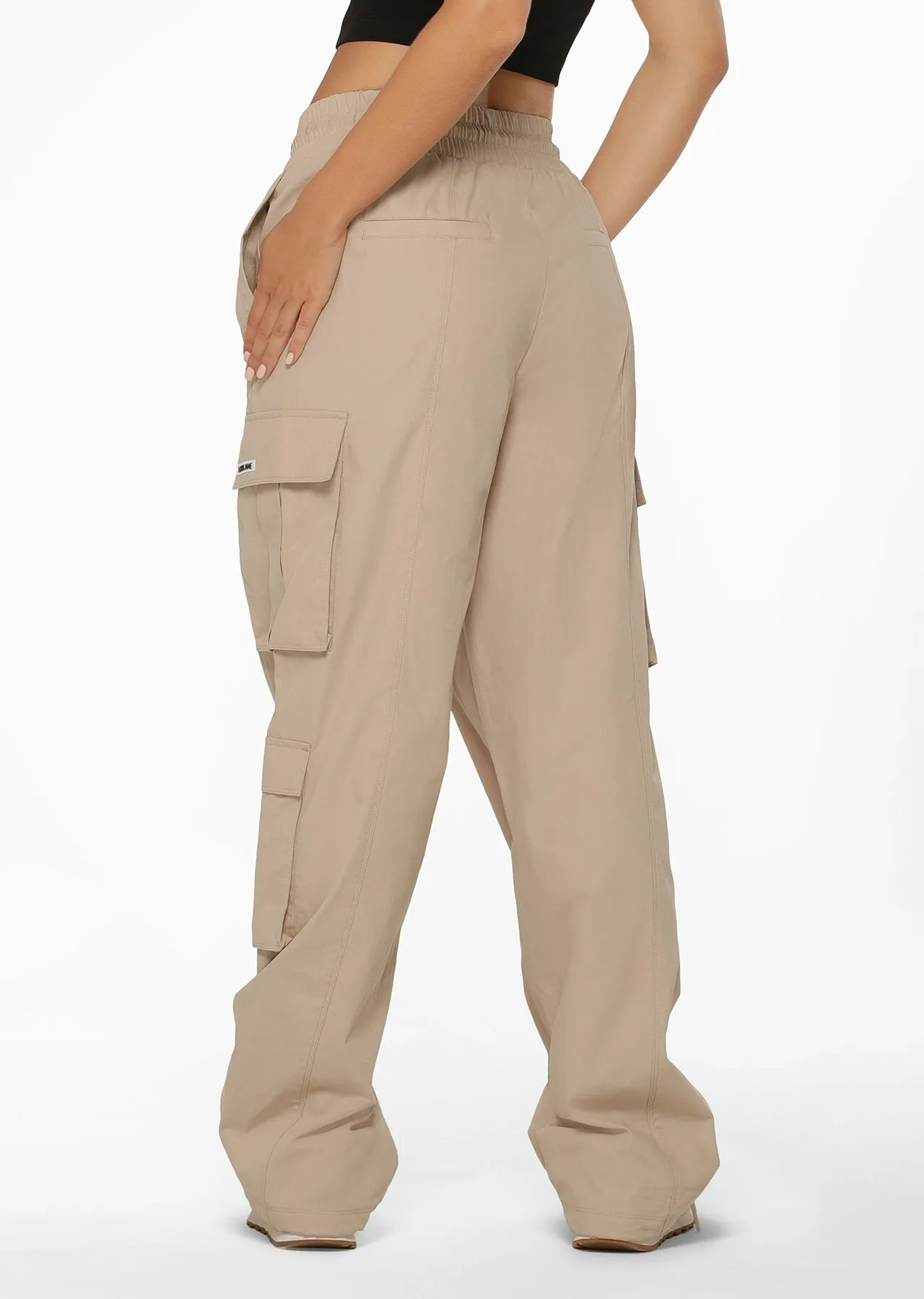 Flashback High Waisted Cargo Pant | Beige | Sale | Lorna Jane Australia