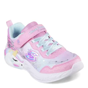 Girl's Skechers, S-Lights: Unicorn Dreams - Wishful Magic Sneaker - Little Kid