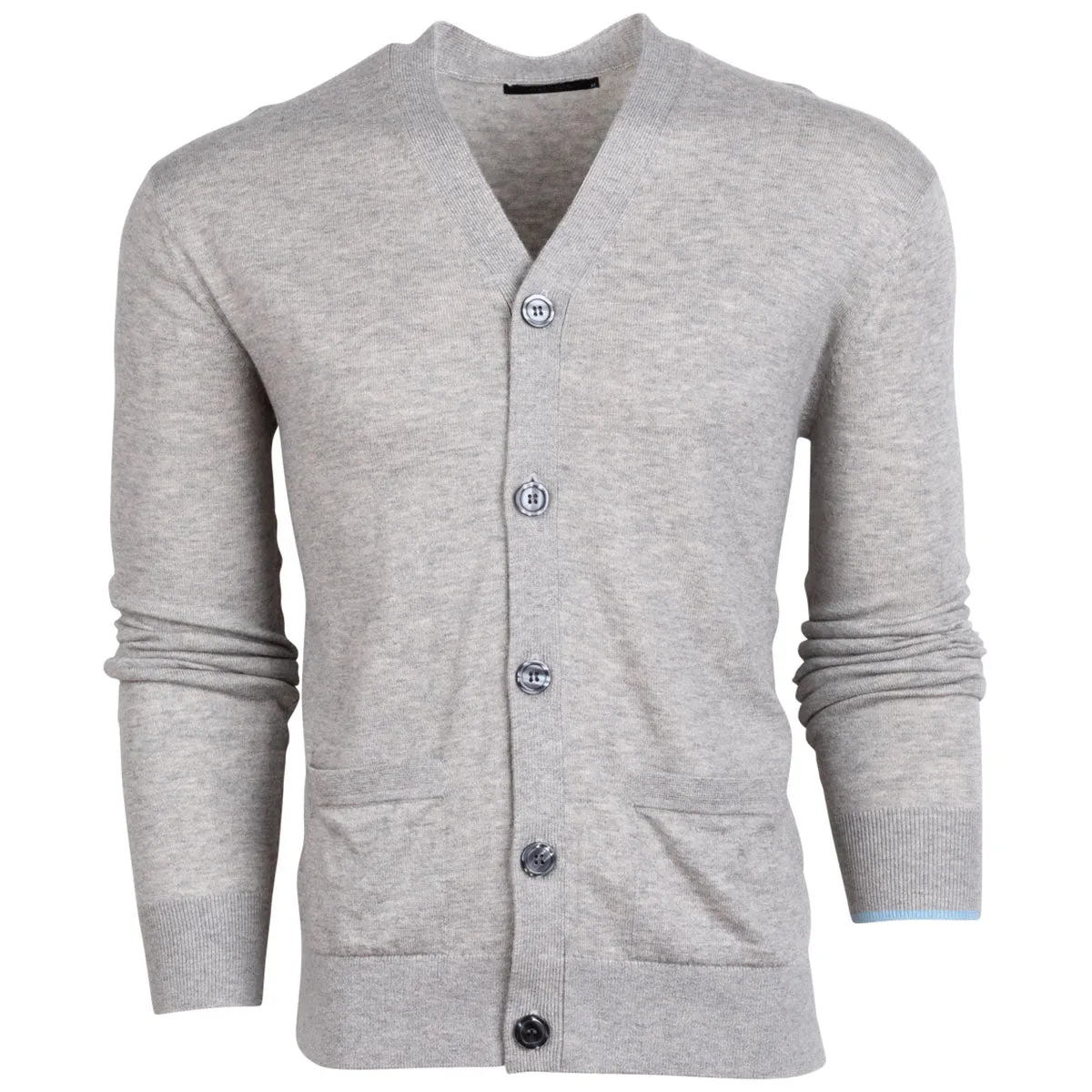 Greyson Men's Light Grey Heather Cheyenne Cardigan Sweater