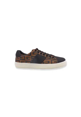 GUESS Sneaker Uomo Bassa Loghi Brown FM7NOLLEL