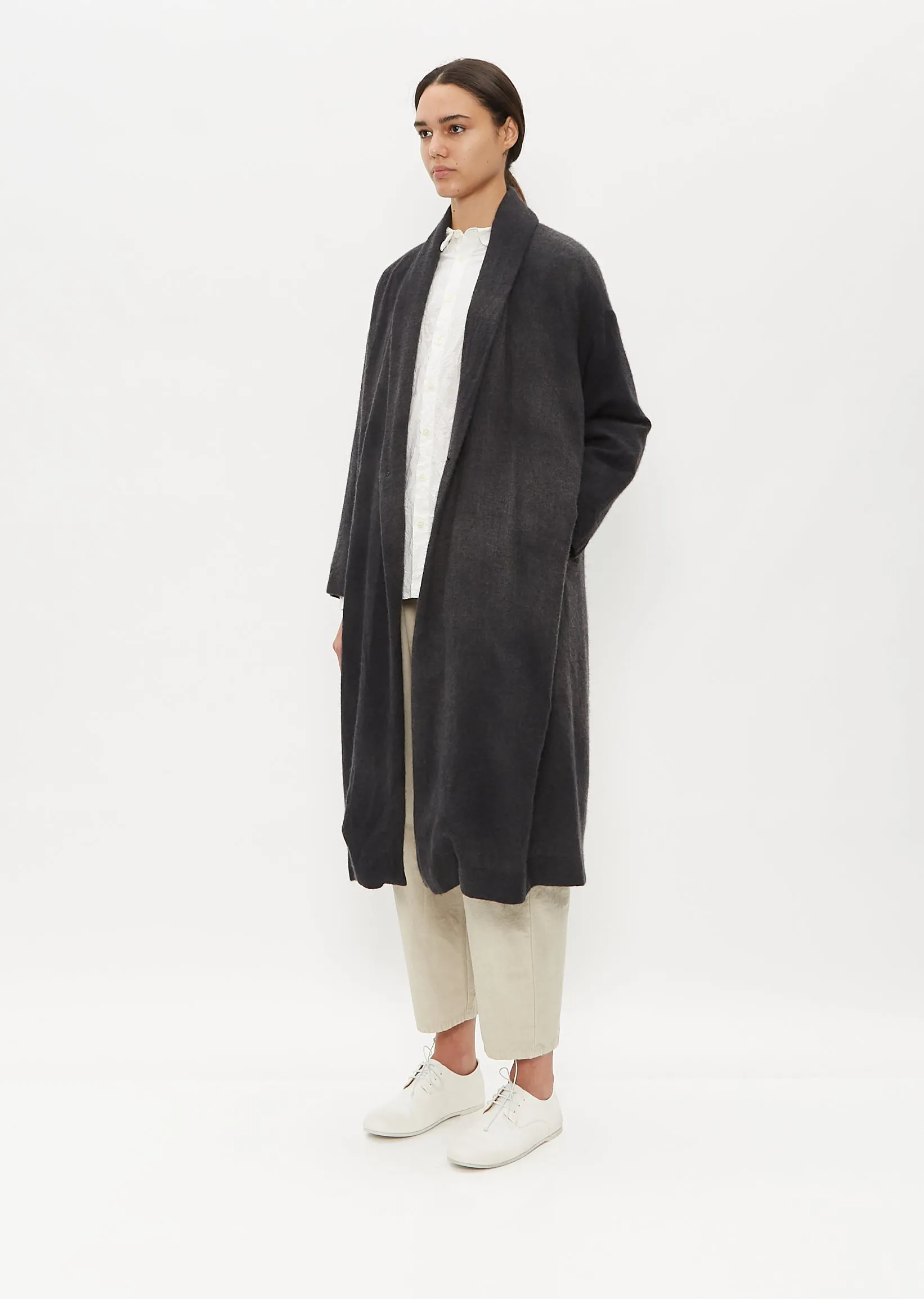 Hand Dye Cashmere Duster Coat