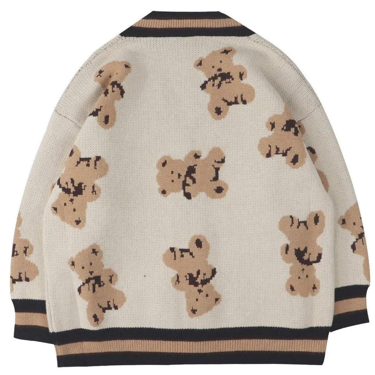 Harajuku Cartoon Bear Knit Cardigan