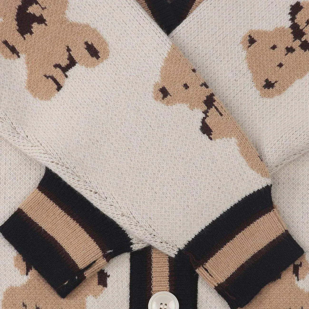 Harajuku Cartoon Bear Knit Cardigan