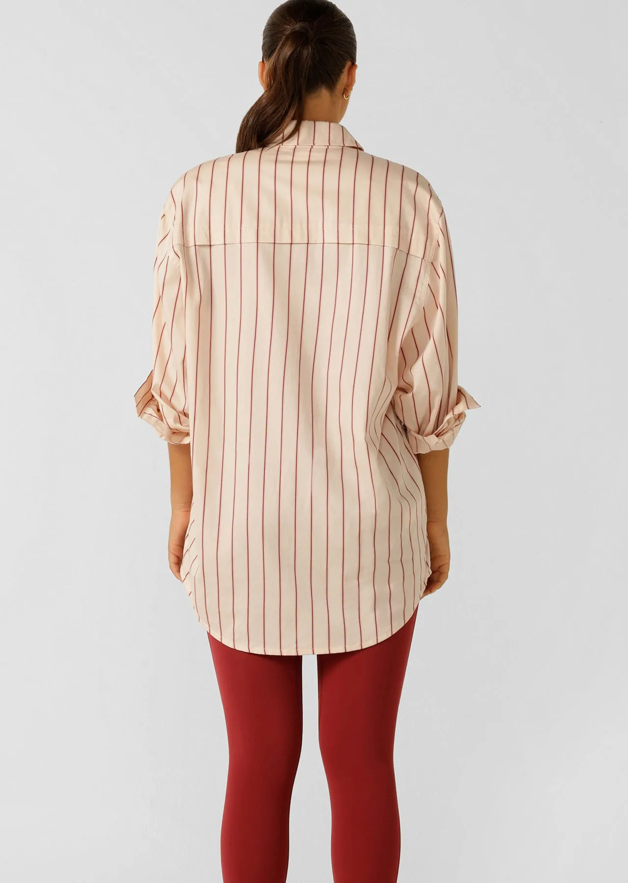 Horizon Haze Stripe Shirt | Short Sleeve | Lorna Jane Australia