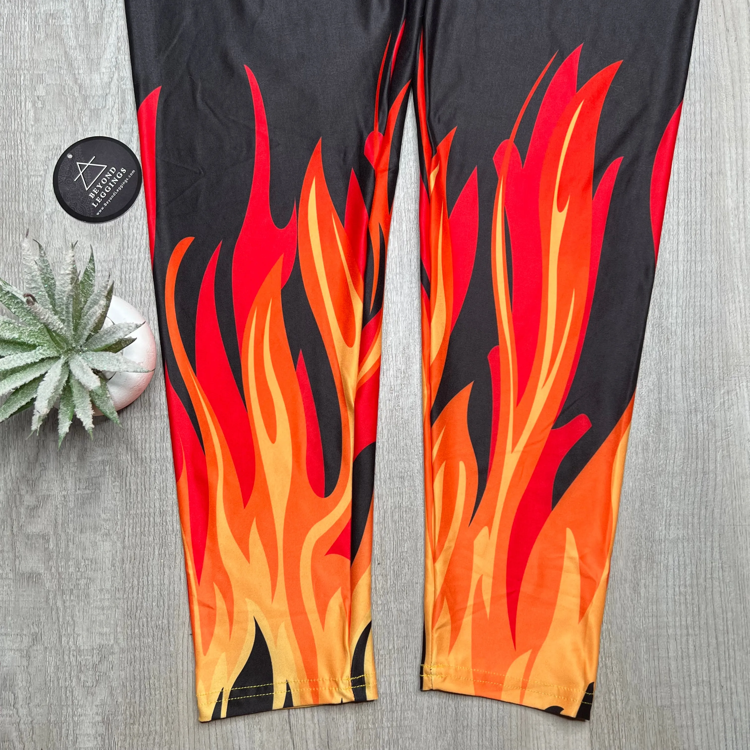 Hot Pants Fire Flame Soft Leggings