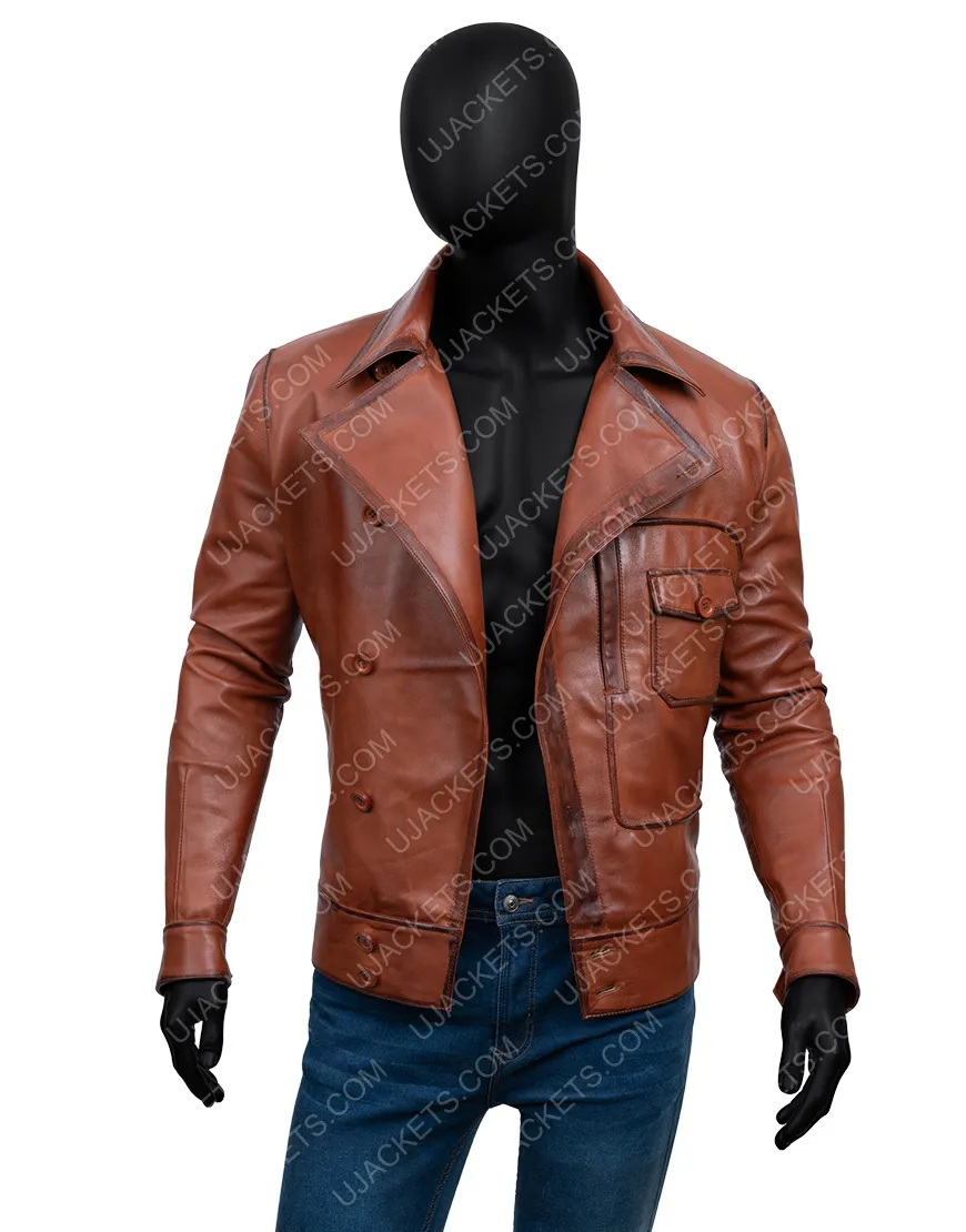 Howard Hughes The Aviator Leather Jacket | Leonardo DiCaprio Jacket