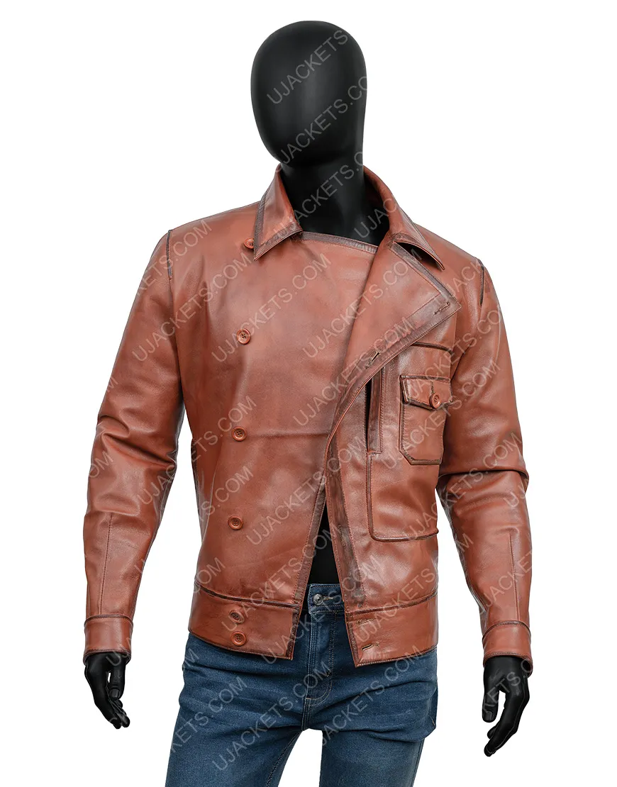 Howard Hughes The Aviator Leather Jacket | Leonardo DiCaprio Jacket