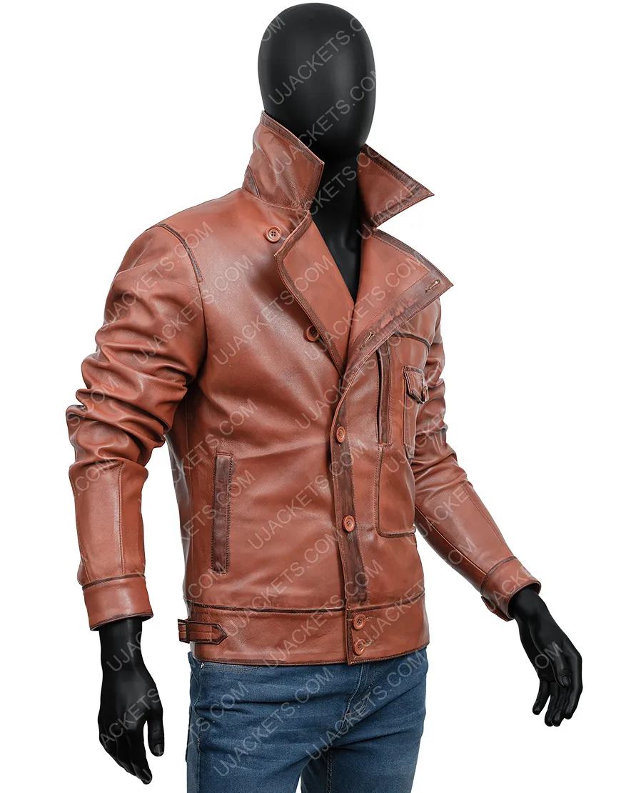 Howard Hughes The Aviator Leather Jacket | Leonardo DiCaprio Jacket