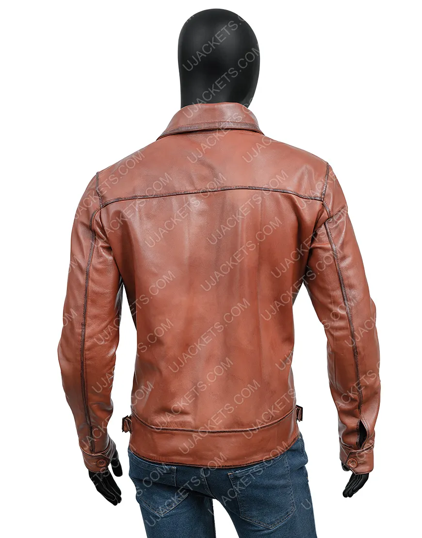 Howard Hughes The Aviator Leather Jacket | Leonardo DiCaprio Jacket